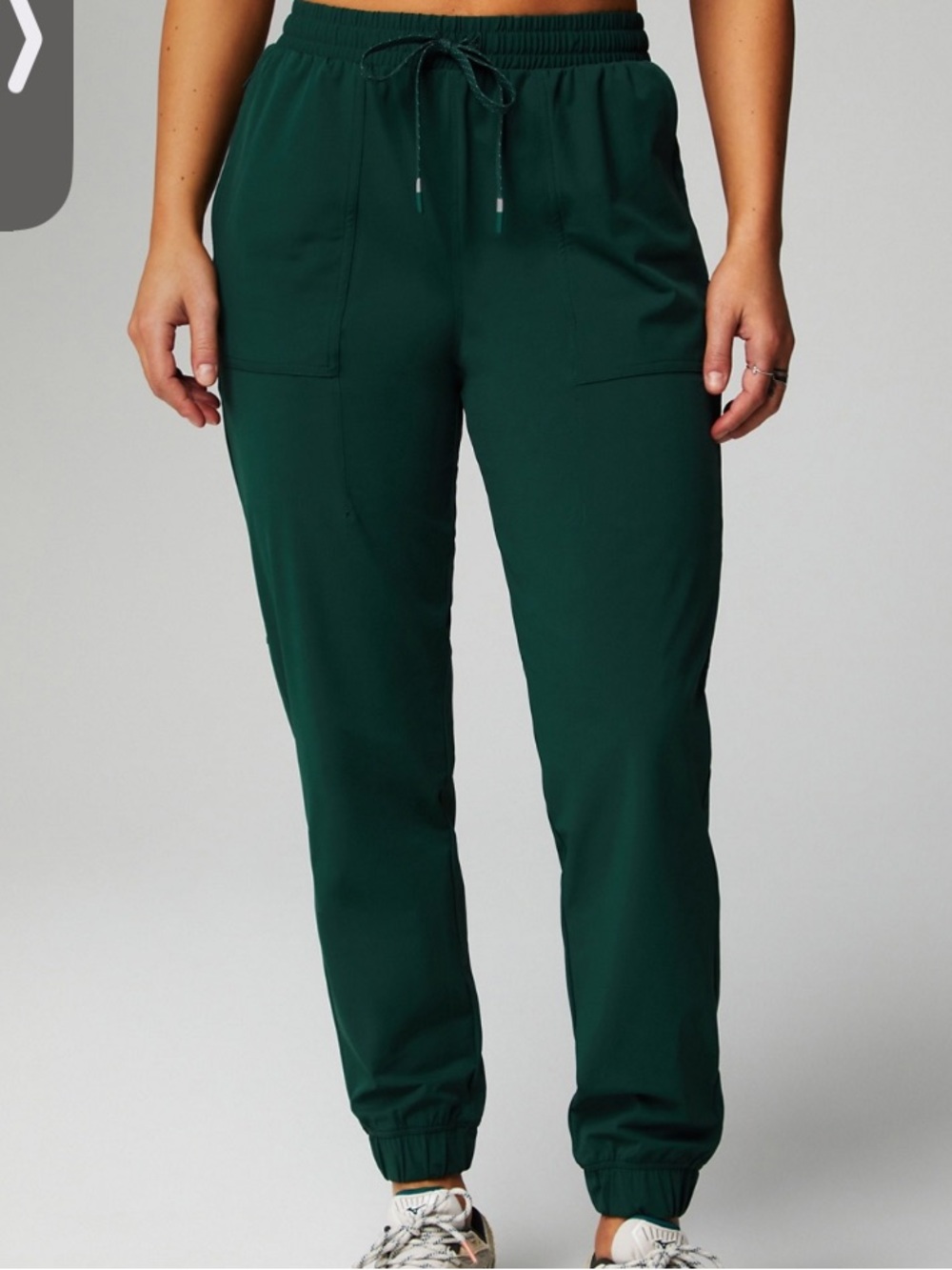 Fabletics Women's Dark Green Jogger Track Pants with Drawstring